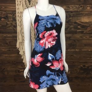 1. State |‎ Floral Racerback Cami Dress Mini Dress